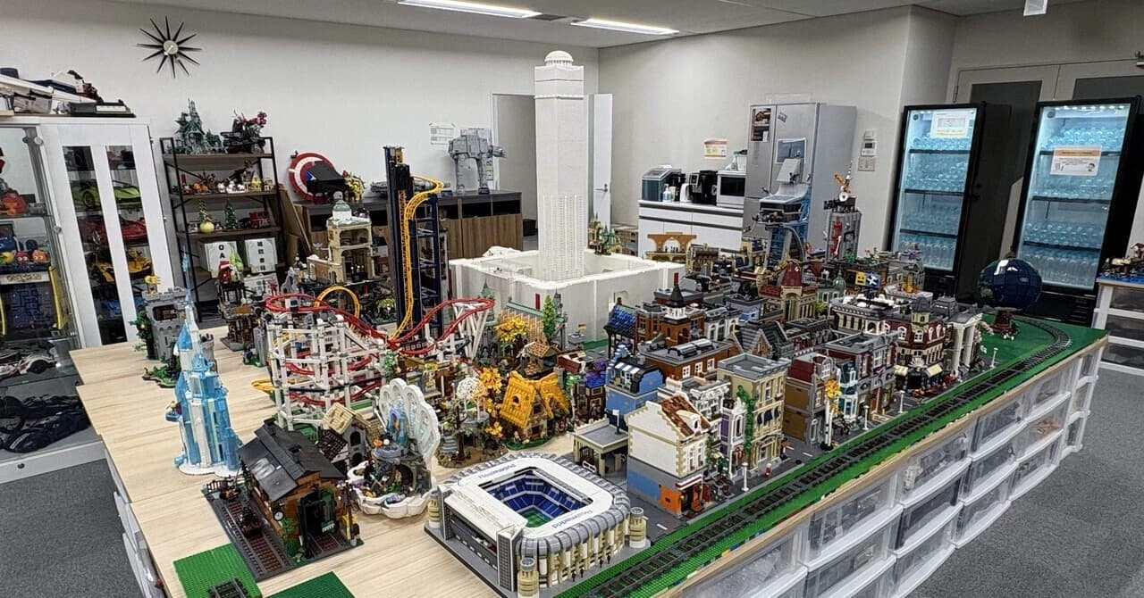 LEGOブロックで制作した街のジオラマ