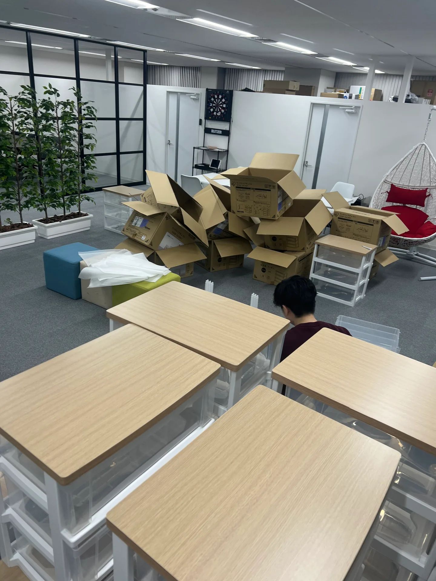 工房の梱包・整備の記録