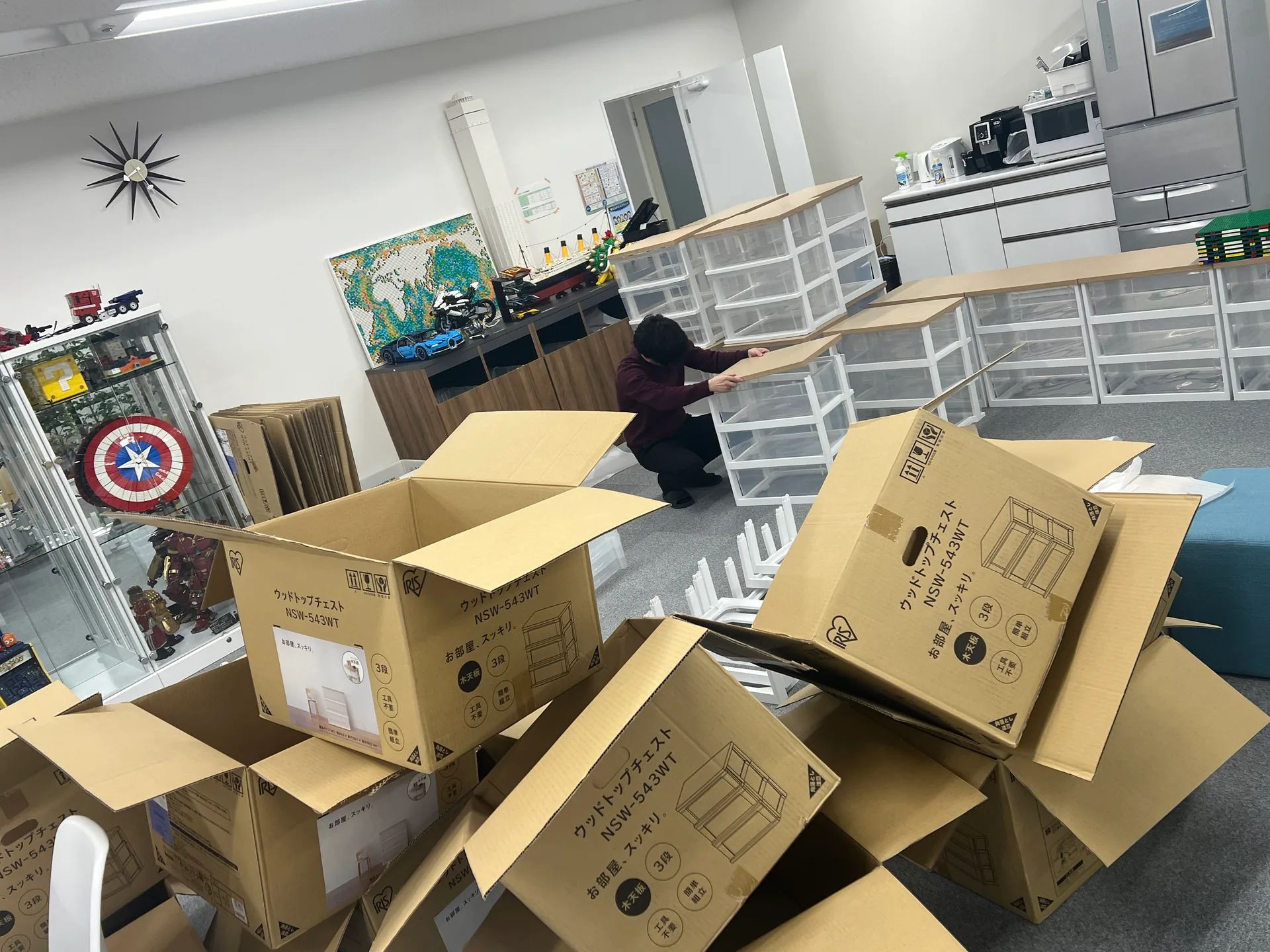 工房への搬入と梱包の記録